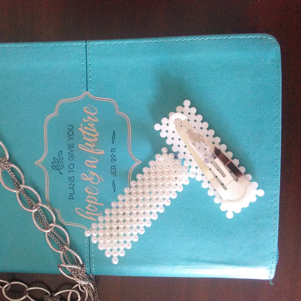 Pearl hairclip (silver)